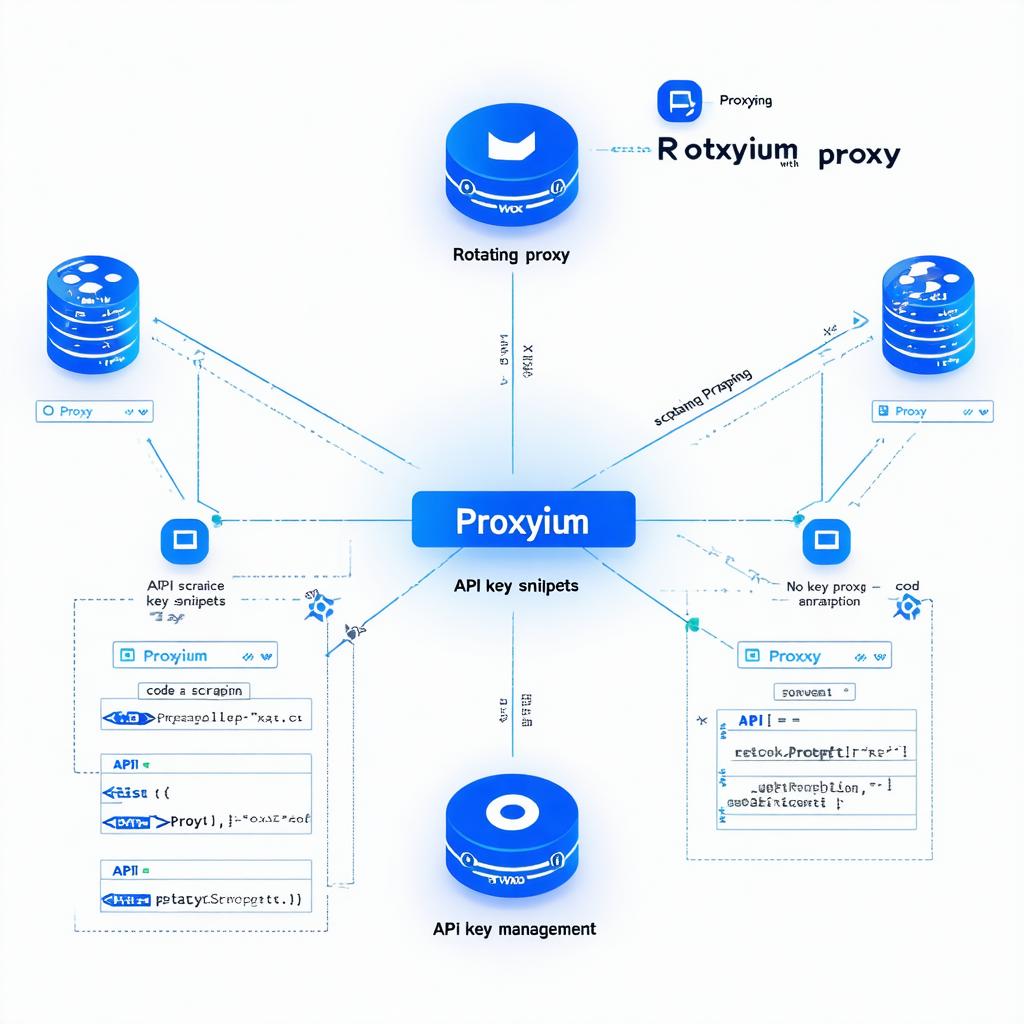 Schéma de configuration d’un proxy rotatif avec Proxyium