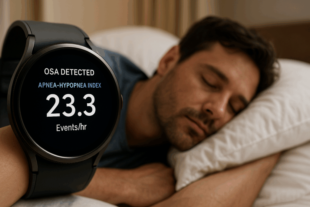 détection apnée du sommeil sur galaxy wacth