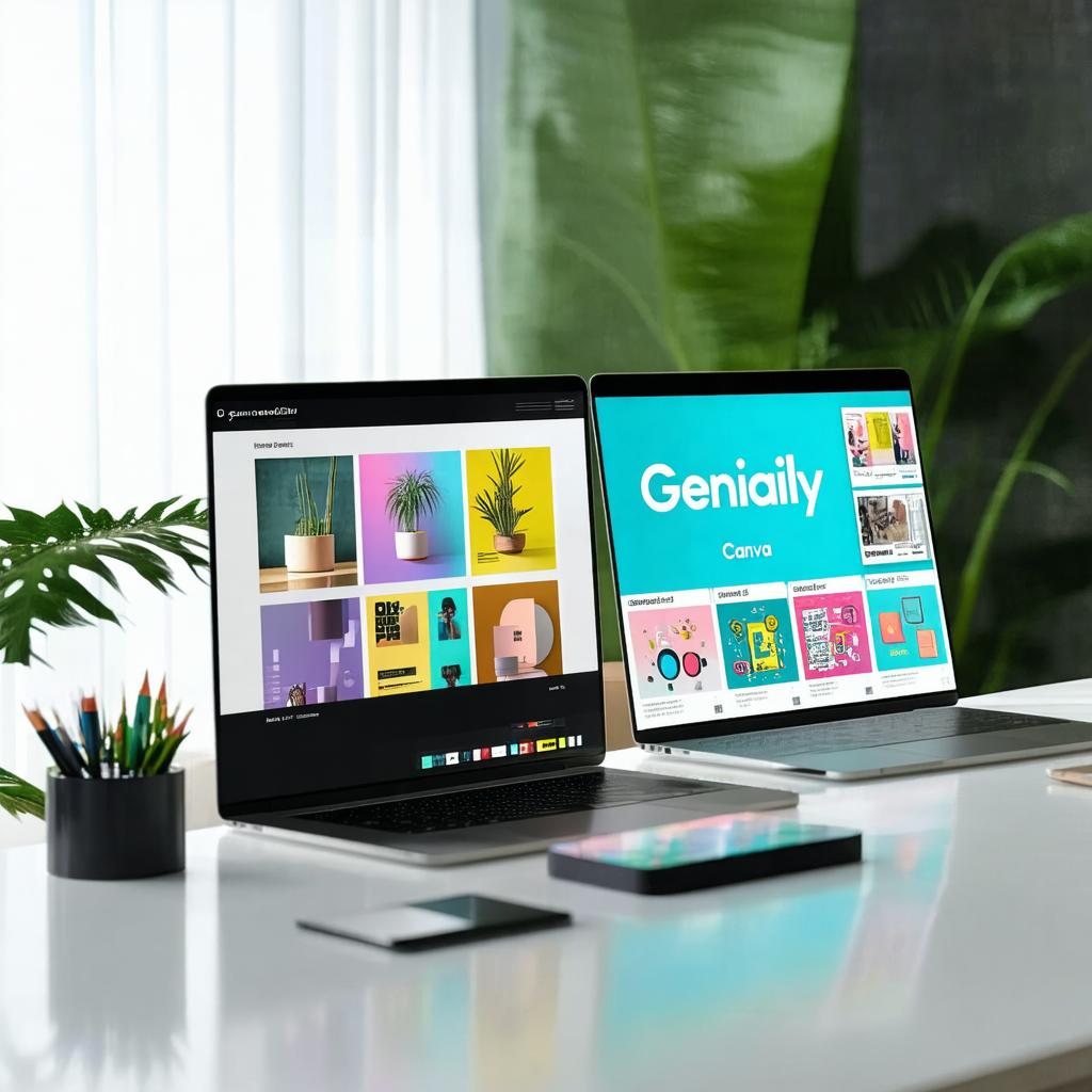 Comparaison visuelle entre Genially et Canva