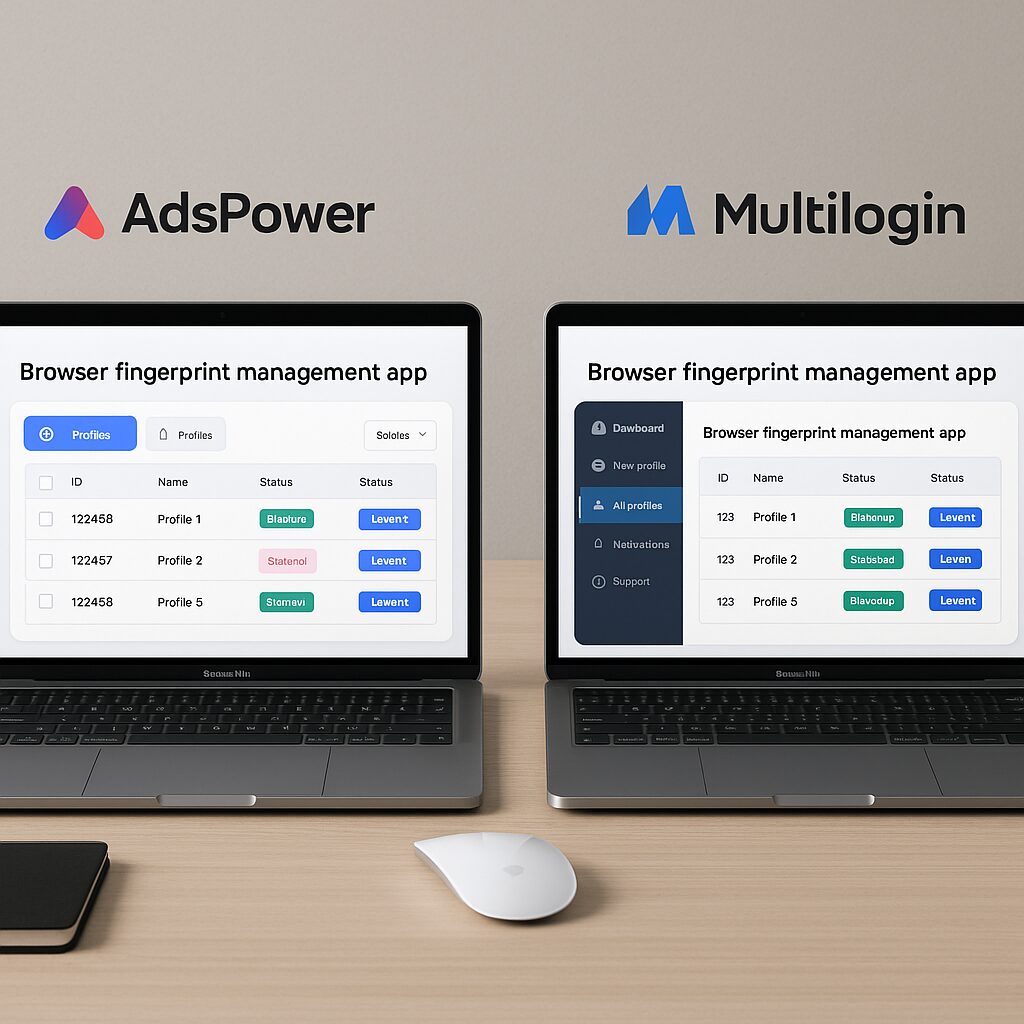 Comparatif interface AdsPower et MultiLogin