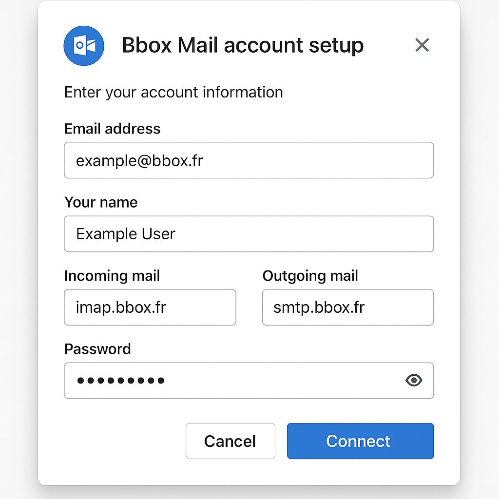 Configuration de la messagerie Bbox sur Outlook