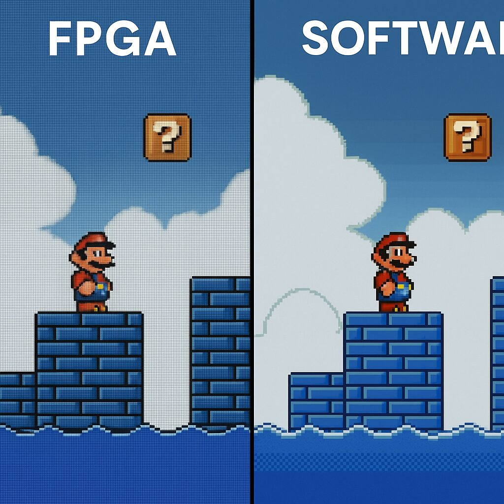 Comparaison graphique entre émulation FPGA et logicielle
