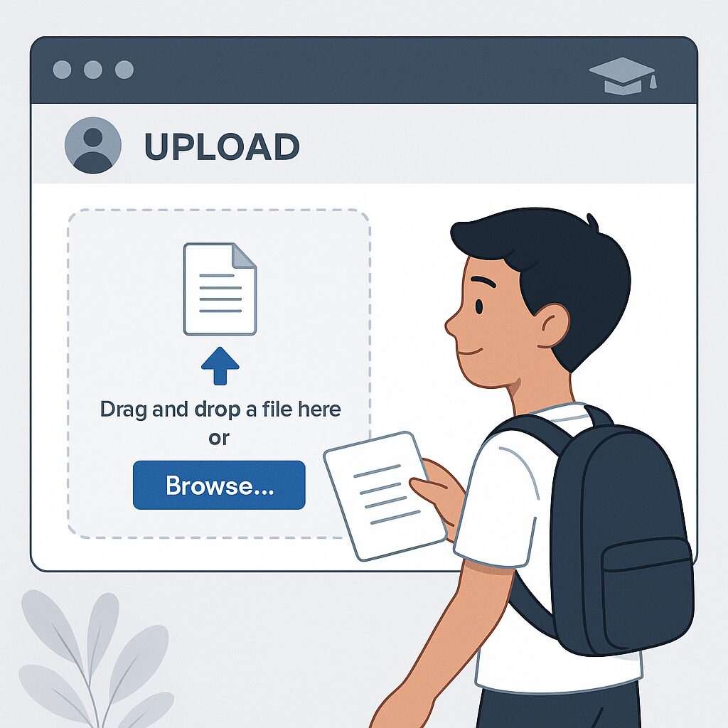 Interface de dépôt de devoir sur ENT UPJV