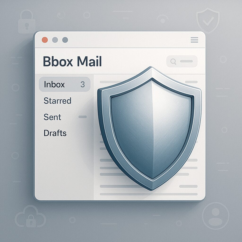 Bouclier protégeant une boîte mail Bbox