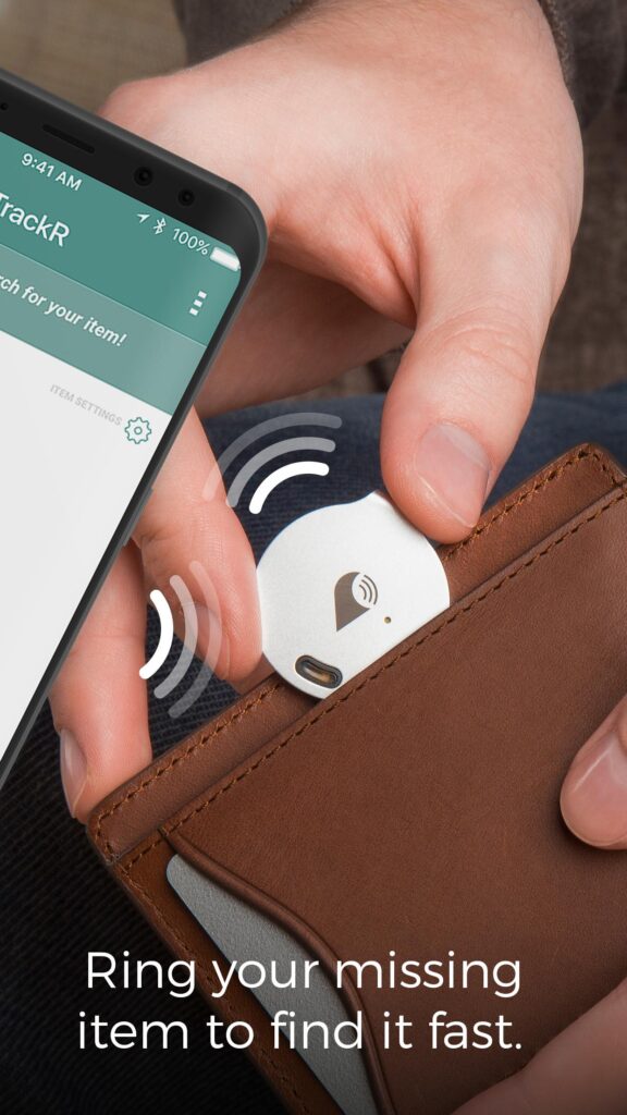 Interface smartphone Trackr.fr Tech pour retrouver un objet perdu