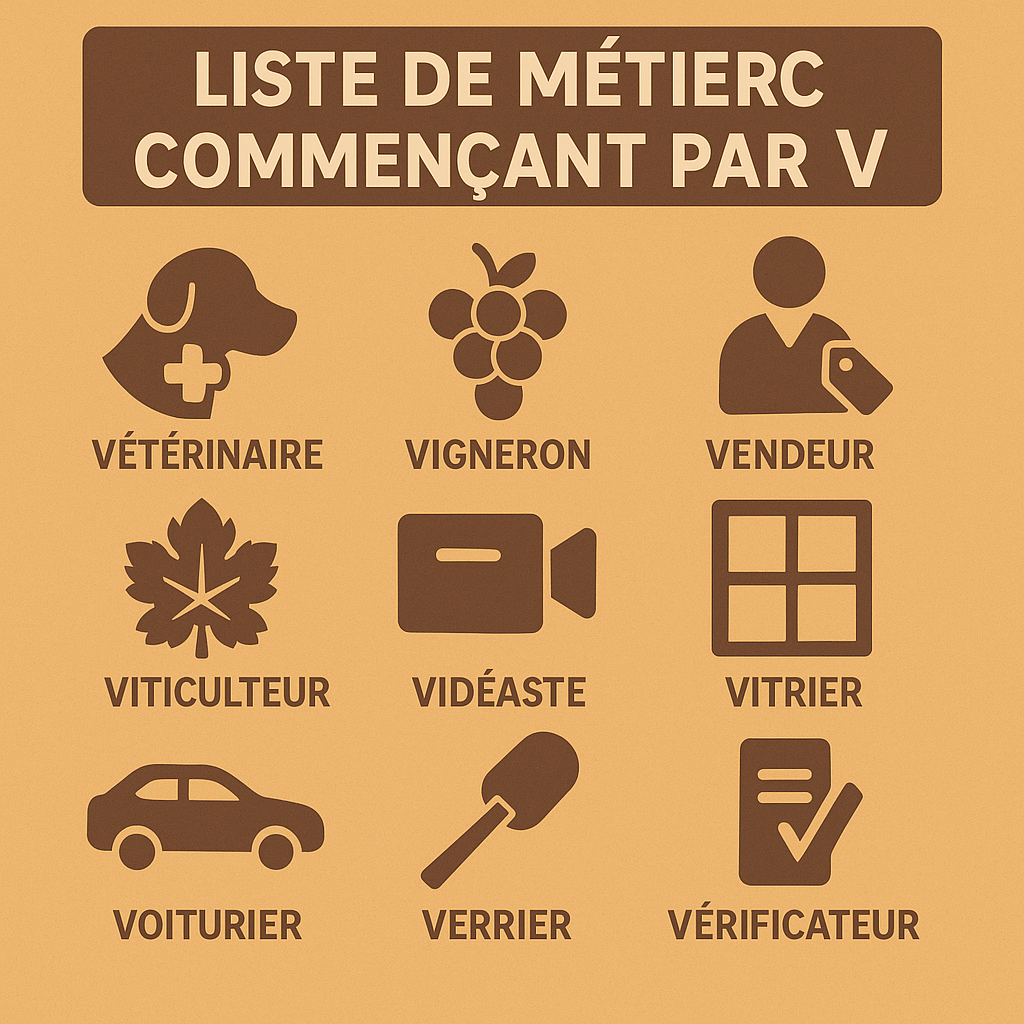 genere image a la une pour Liste de métier commençant par V