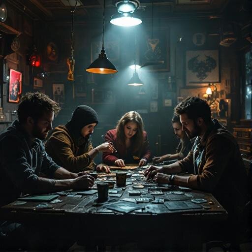 Groupe résolvant des énigmes dans une salle d’escape game à La Roche-sur-Yon